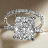Rings  Fashion Luxury Silver Zirconia Crown  Women's Wedding Party AAA Zircon Crystal