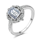 Rings  Fashion Luxury Silver Zirconia Crown  Women's Wedding Party AAA Zircon Crystal