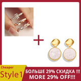Rings  3Pcs/Set Fashion Geometry Intersect Crystal