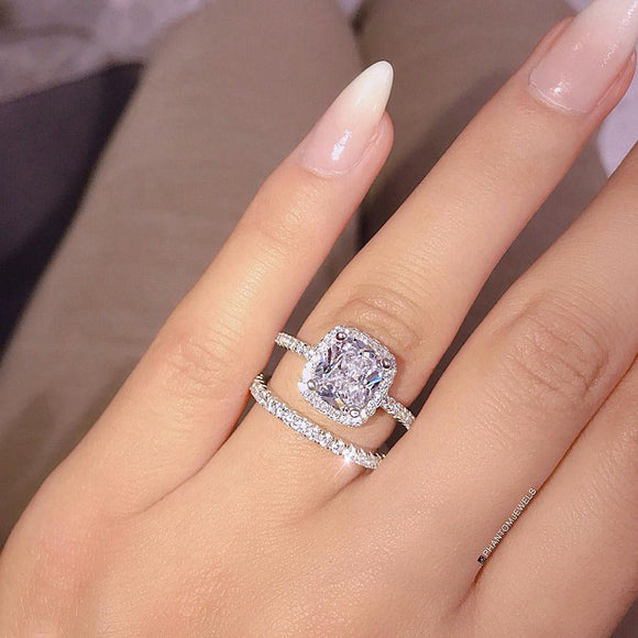 Rings Fashion Engagement CZ AAA Zircon Crystal