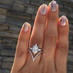 Rings Fashion Engagement CZ AAA Zircon Crystal