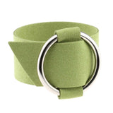 WRISTBAND Charm Wide Black Velvet Leather