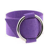 WRISTBAND Charm Wide Black Velvet Leather