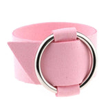 WRISTBAND Charm Wide Black Velvet Leather
