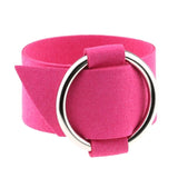 WRISTBAND Charm Wide Black Velvet Leather