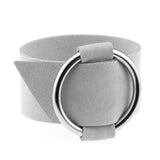 WRISTBAND Charm Wide Black Velvet Leather