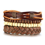 Wristband  Rope Braided Multilayer Leather Bracelet