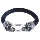 WRISTBAND 2019 New Arrival Men Stainless Steel Leathe