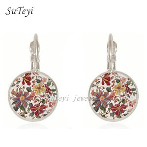 Earrings  charm henna yoga amulet ladies round