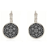Earrings  charm henna yoga amulet ladies round