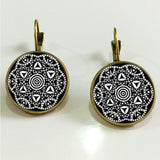 Earrings  charm henna yoga amulet ladies round