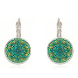 Earrings  charm henna yoga amulet ladies round