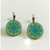 Earrings  charm henna yoga amulet ladies round