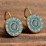 Earrings  charm henna yoga amulet ladies round