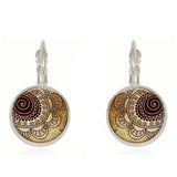 Earrings  charm henna yoga amulet ladies round