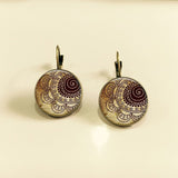 Earrings  charm henna yoga amulet ladies round