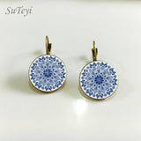 Earrings  charm henna yoga amulet ladies round