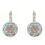 Earrings  charm henna yoga amulet ladies round
