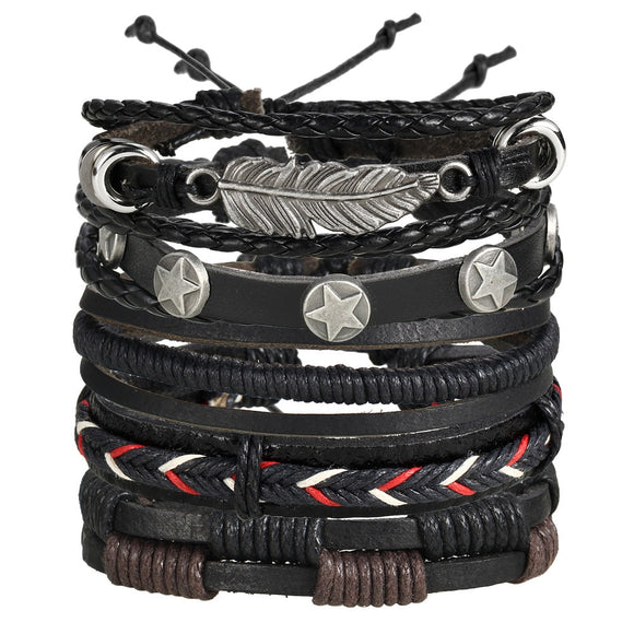 WRISTBAND 17KM Vintage Multiple Charm Bracelets Se