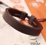 Wristband fashion jewelry ornament black leather black string bracelet