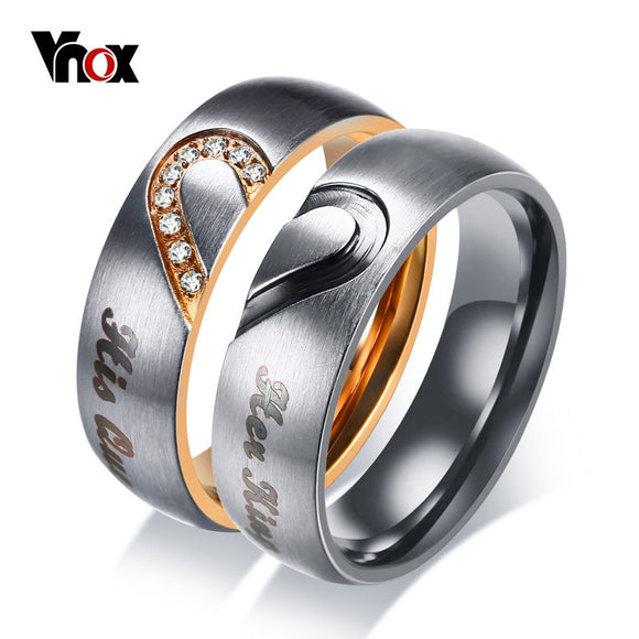Rings Her King His Queen Couple Wedding Band