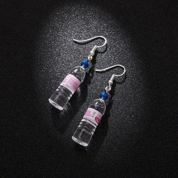 Earrings Personalized mineral water bottles