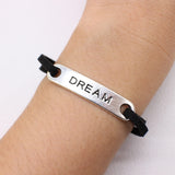 BANGLE NEW Multilayer Handcuffs simple Leather charm Bracelets