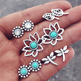 Earrings Vintage Stud Earrings Set Mixed
