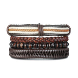 Wristband  Rope Braided Multilayer Leather Bracelet