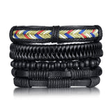 Wristband  Rope Braided Multilayer Leather Bracelet