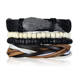 Wristband  Rope Braided Multilayer Leather Bracelet