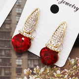 Earrings Hot Fashion Brincos Vintage Long Square Crystal