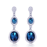 Earrings Hot Fashion Brincos Vintage Long Square Crystal