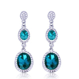 Earrings Hot Fashion Brincos Vintage Long Square Crystal