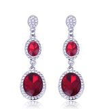 Earrings Hot Fashion Brincos Vintage Long Square Crystal