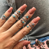 Rings 20 Styles   Crown Wave Flower Heart Lotus Star Leaf Crystal Opal Joint Ring Party Jewelry Silver