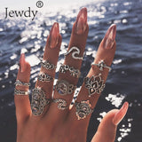 Rings 20 Styles   Crown Wave Flower Heart Lotus Star Leaf Crystal Opal Joint Ring Party Jewelry Silver