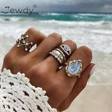 Rings 20 Styles   Crown Wave Flower Heart Lotus Star Leaf Crystal Opal Joint Ring Party Jewelry Silver