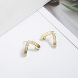 Earrings Vintage Jewelry Exquisite Gold Color Leaf