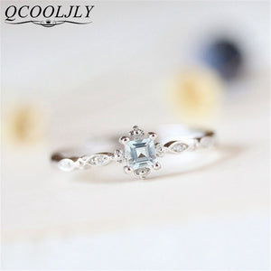 Rings  Dainty Blue Crystal