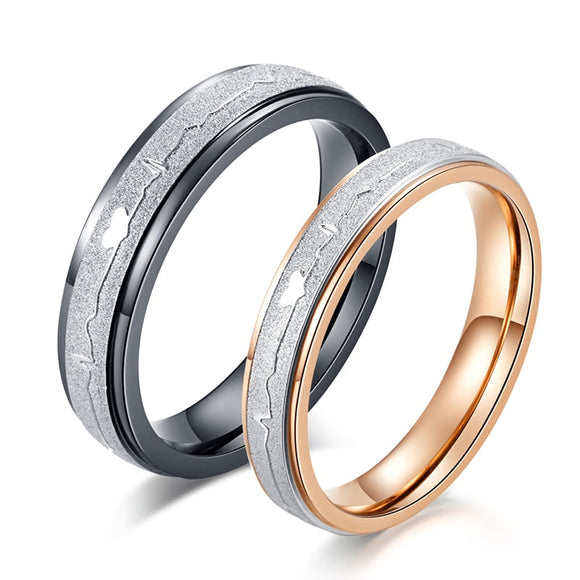 Rings Stainless Steel ECG Couple