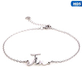 Wristband  Bangtan boys Members Name Silver Chain Bracelet