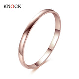 Rings Titanium Steel  Rose Gold  Anti-allergy Smooth  Simple Wedding Couples