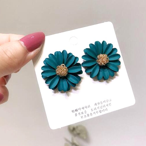 Earrings  Style Cute Metal Flower Stud