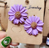 Earrings  Style Cute Metal Flower Stud