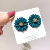 Earrings  Style Cute Metal Flower Stud