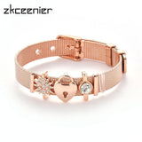 BANGLE Fashion Rose Gold Color Stainless Steel Mesh