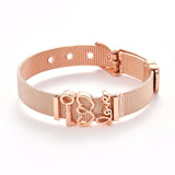 BANGLE Fashion Rose Gold Color Stainless Steel Mesh