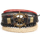WRISTBAND  New Fashion Leather Anchor Bracelets & bangle