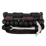 WRISTBAND  New Fashion Leather Anchor Bracelets & bangle